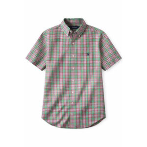 Ralph Lauren Classic Fit Plaid Shirt S Small Pink Green Pony Logo Pink Green